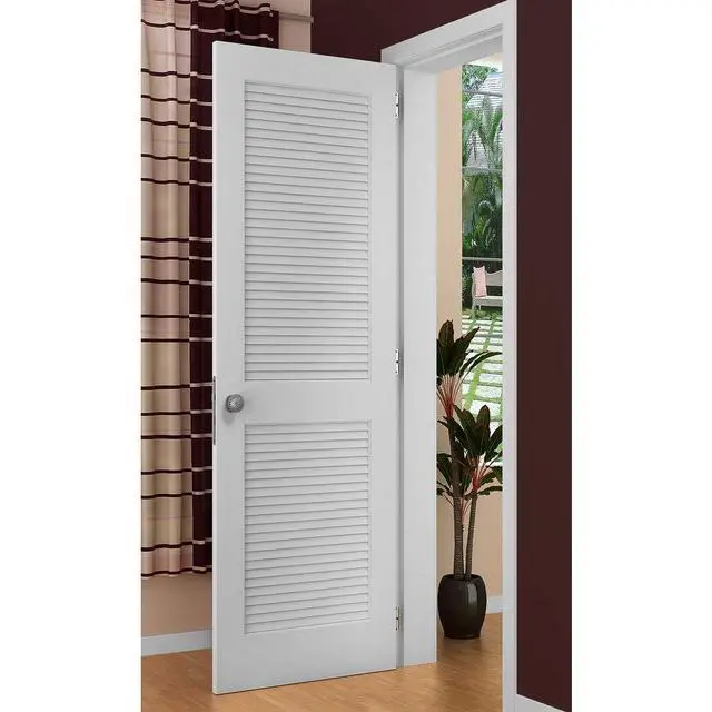 Alt view image 4 of 4 - Louver Louver Primed White Solid Core Door Slab (18x80)