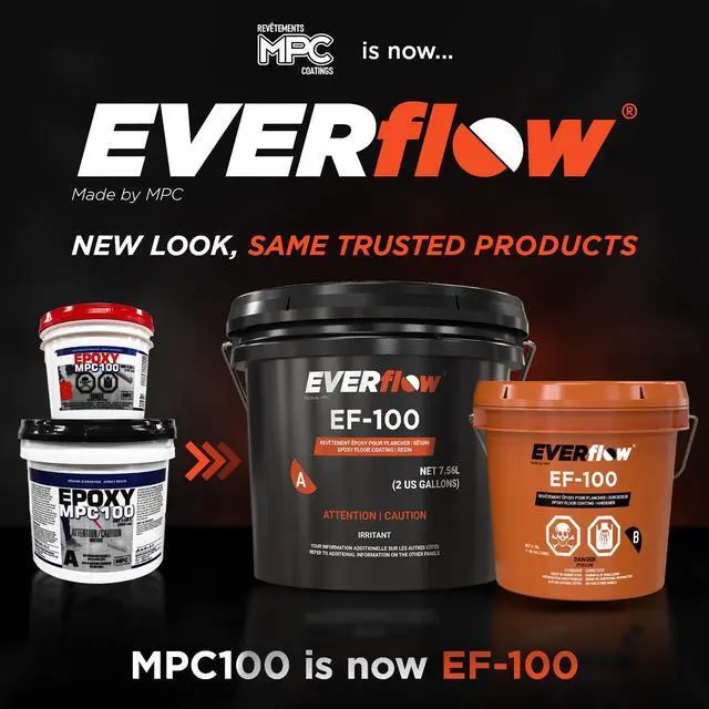 Alt view image 2 of 6 - Everflow Made by MPC Clear Epoxy Resin Coating for Floors & Counter Tops, 100% Solids, Self Leveling - 3 Gallon Kit + 18in Roller & 18in Roller Frame