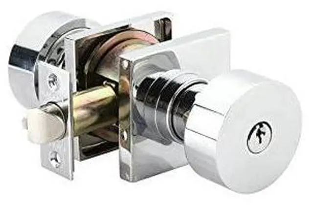 Main image of Round Key in Knob Polished Chrome 5122 Square Rosette