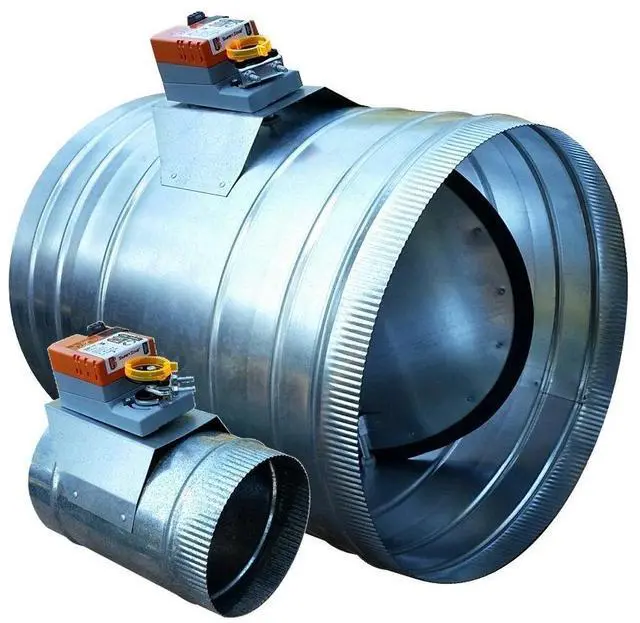 Alt view image 2 of 6 - Zone Damper 16" Round Professional-Grade (HVAC Zoning) - Preminum replacement for Honeywell, EWC, Durozone, more (16)