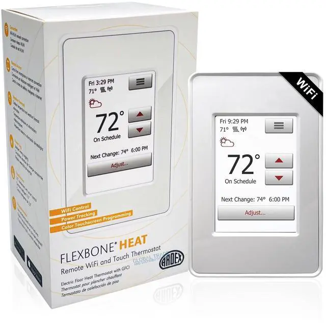 Main image of FLEXBONE UH 930 WiFi Touchscreen Programmable Radiant Floor Heating Smart Thermostat for The Heated Floors 120V/240V
