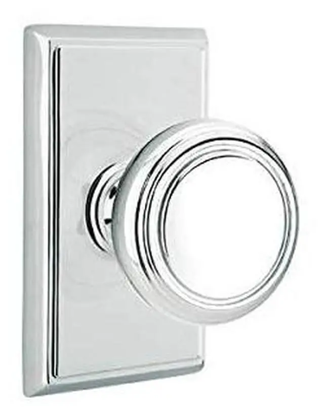 Main image of Full Dummy Set, Rectangular Rosette, Norwich Knob, Polished Chrome US26
