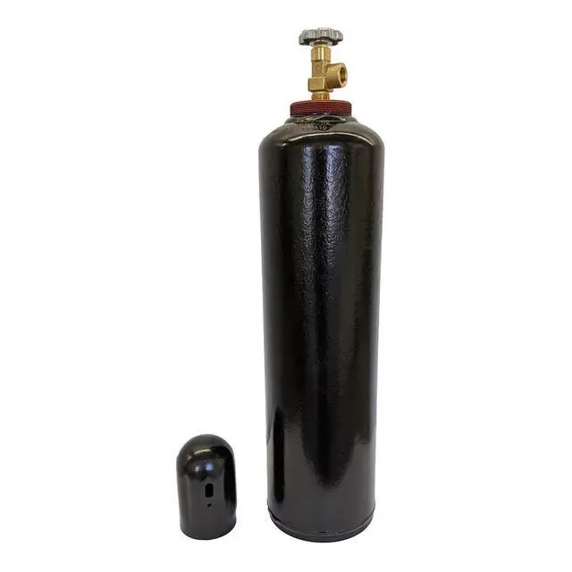 Alt view image 2 of 5 - Steel Acetylene Gas Cylinder Tank CGA510 Valve 75 CU FT