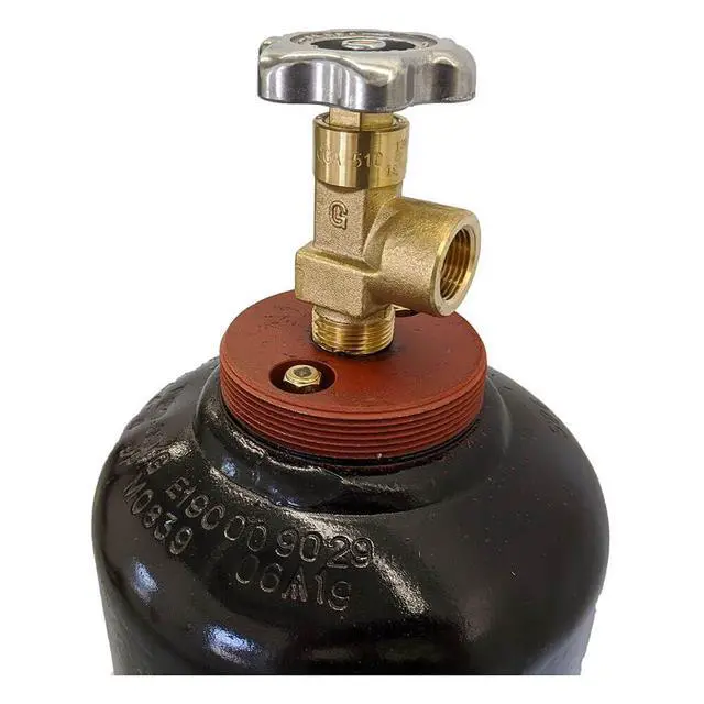 Alt view image 3 of 5 - Steel Acetylene Gas Cylinder Tank CGA510 Valve 75 CU FT