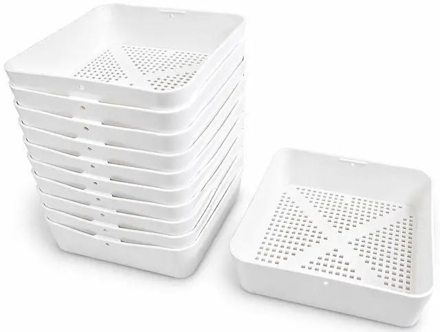 Main image of 12 Pcs 8.5-inch Thermoplastic Floor Sink Drain Strainer Drop-in Sink Drain Basket Drain Cover, Catch Food Particles for Restaurants Compartment Sink, Fits in 12" Floor Sinks