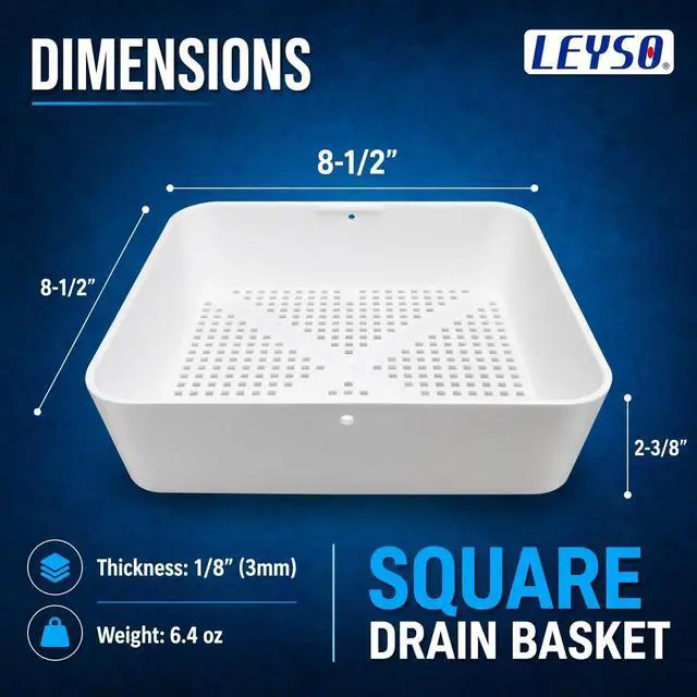 Alt view image 2 of 6 - 12 Pcs 8.5-inch Thermoplastic Floor Sink Drain Strainer Drop-in Sink Drain Basket Drain Cover, Catch Food Particles for Restaurants Compartment Sink, Fits in 12" Floor Sinks