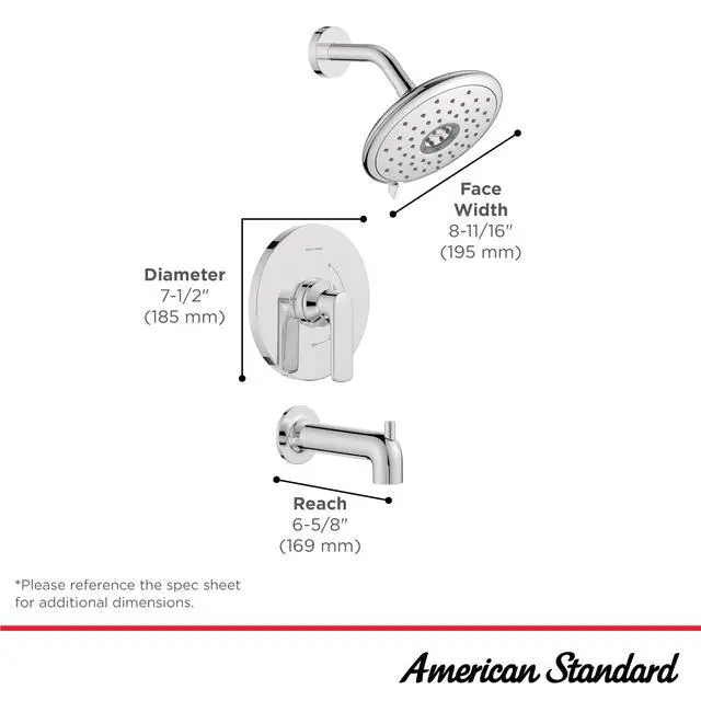 Alt view image 4 of 6 - TU061508.002 Aspirations Tub and Shower Trim Kit, 1.8 GPM, Chrome