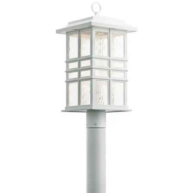 Main image of 49832WH Craftsman/Mission One Light Outdoor Post Mount from Beacon Square Collection in White Finish