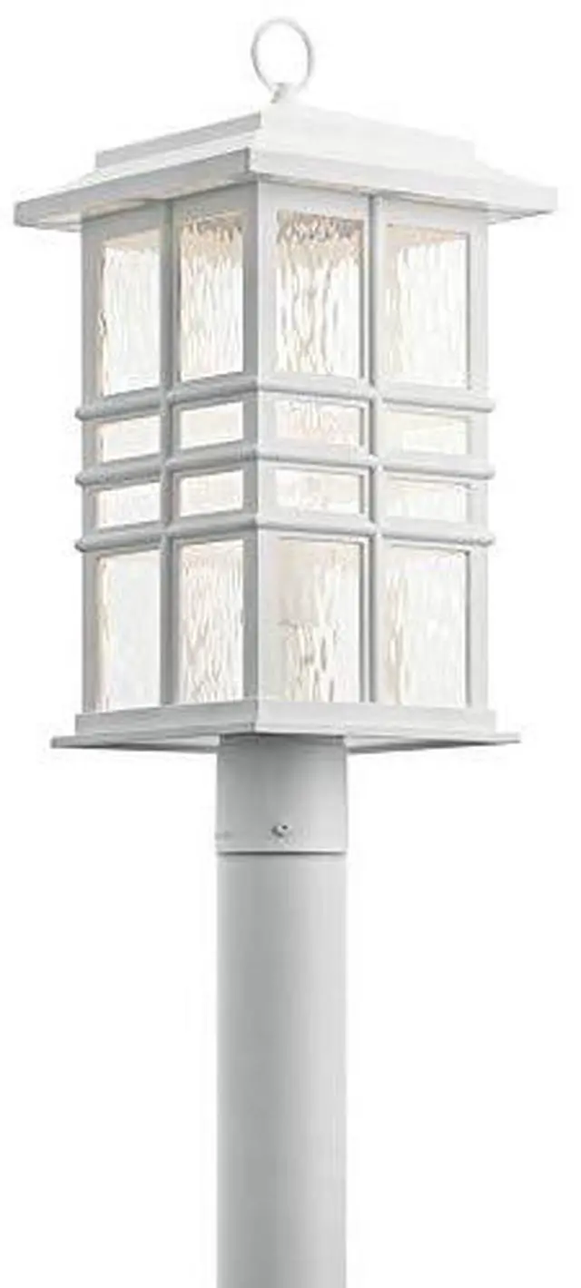 Alt view image 3 of 3 - 49832WH Craftsman/Mission One Light Outdoor Post Mount from Beacon Square Collection in White Finish