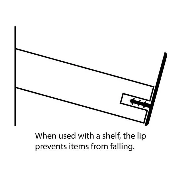 Alt view image 5 of 6 - Plastics Flexible Polyethylene 1-1/4 Inch Off-Set Barb T-Molding in Dove Grey (250')