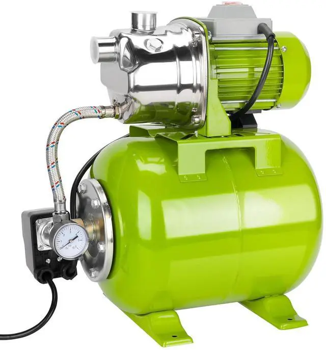 Main image of 3/4HP Shallow Well Pump with Pressure Tank, 115V, Stainless Steel Irrigation, Automatic Water Booster Jet Pump for Home, Garden, and Lawn Use Reliable Water Supply Solution