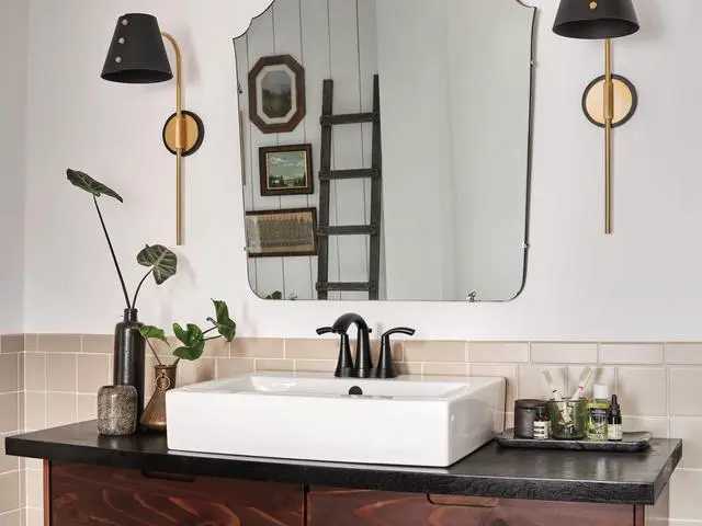 Alt view image 2 of 6 - 6172BL Glyde Two-Handle High Arc Centerset Bathroom Faucet, Matte Black