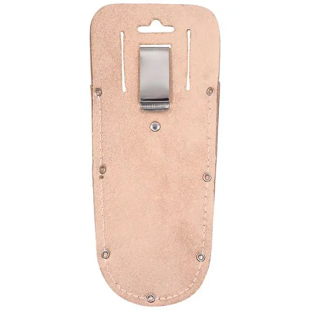 Alt view image 2 of 6 - HJ261 Leather Pruner Sheath with Belt Loop and Metal Clip, Beige