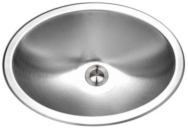 Main image of Opus Stainless Steel Bathroom Sink: 18 Inch Undermount Oval Bowl without Overflow, Optional Grid Drain, Durable & Versatile, Essential for Home & Apartment: CH-1800-1