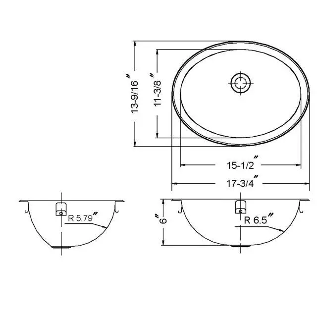 Alt view image 3 of 6 - Opus Stainless Steel Bathroom Sink: 18 Inch Undermount Oval Bowl without Overflow, Optional Grid Drain, Durable & Versatile, Essential for Home & Apartment: CH-1800-1