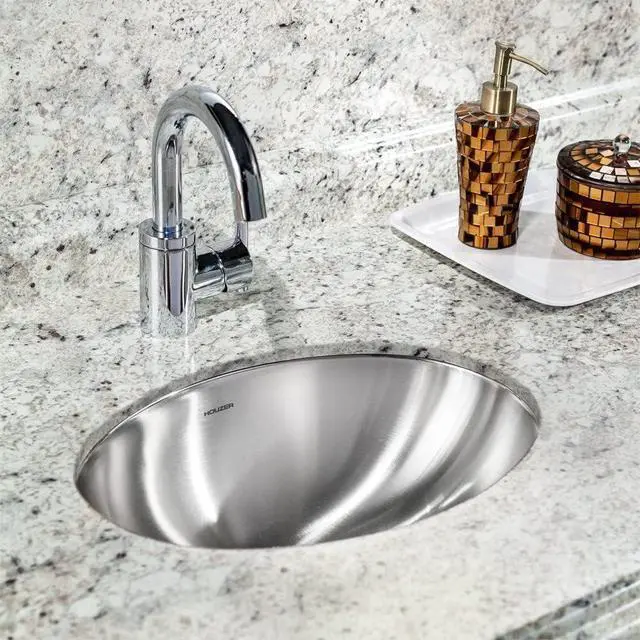 Alt view image 5 of 6 - Opus Stainless Steel Bathroom Sink: 18 Inch Undermount Oval Bowl without Overflow, Optional Grid Drain, Durable & Versatile, Essential for Home & Apartment: CH-1800-1