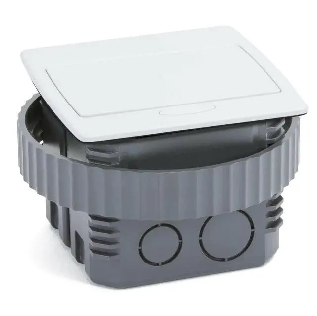 Alt view image 3 of 5 - Square GFCI Countertop Pop Up Outlet Box | Tamper Resistant, Splash Proof, with Two 20A GFCI Receptacles - (White)
