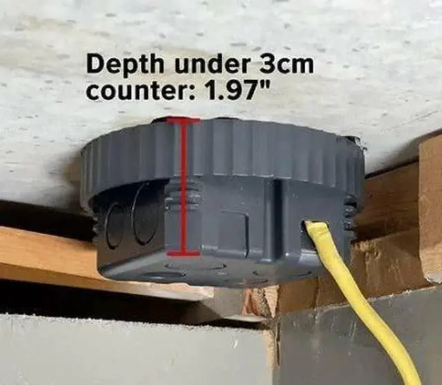 Alt view image 4 of 5 - Square GFCI Countertop Pop Up Outlet Box | Tamper Resistant, Splash Proof, with Two 20A GFCI Receptacles - (White)