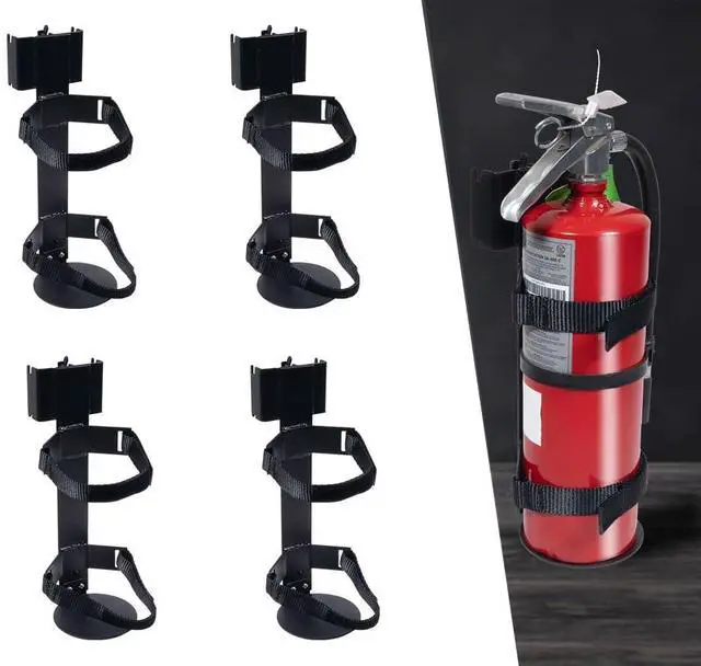 Main image of (4 Pack) Fire Extinguisher Mounting Bracket for E-Trucks - 22 lbs WLL - E-Track Mount Bracket for Fire Extinguisher for All Commercial Vehicle w/ E-Track Rails & System, Garage