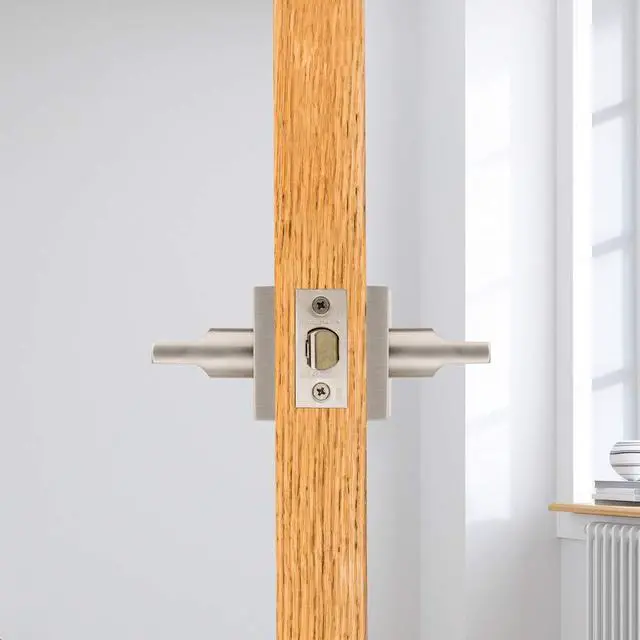 Alt view image 6 of 6 - PS.SQU.R.CSR.260.6L.DS Square Right-Handed Passage Lever with Contemporary Square Rose, Polished Chrome