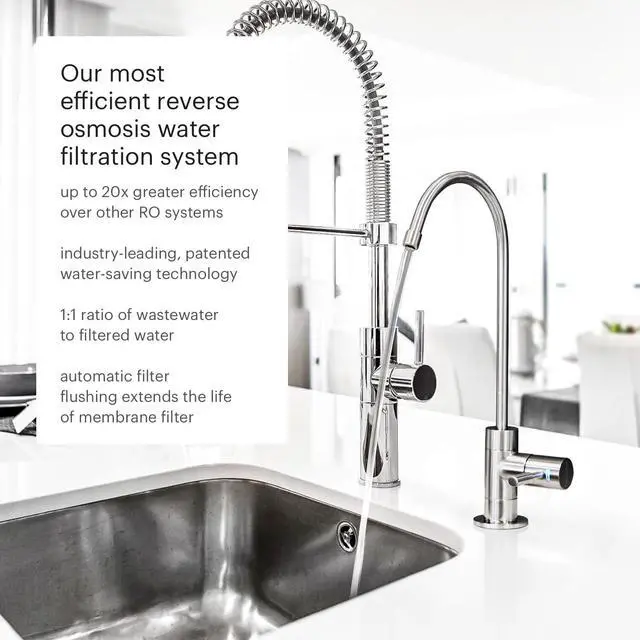 Alt view image 3 of 6 - Reverse Osmosis Water Filtration System, Under Sink, WQA Certified, Designer Faucet with LED Reminder 3-Stage Capella (RC250)