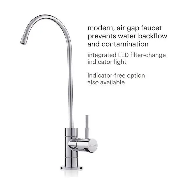 Alt view image 5 of 6 - Reverse Osmosis Water Filtration System, Under Sink, WQA Certified, Designer Faucet with LED Reminder 3-Stage Capella (RC250)
