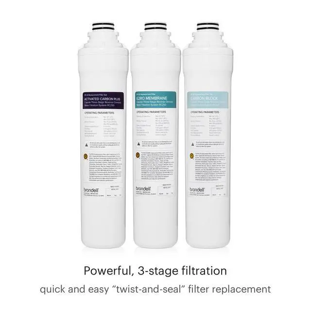 Alt view image 6 of 6 - Reverse Osmosis Water Filtration System, Under Sink, WQA Certified, Designer Faucet with LED Reminder 3-Stage Capella (RC250)