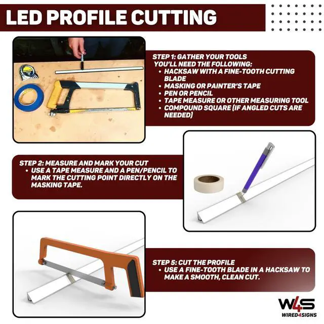 Alt view image 5 of 6 - Wired4Signs 5 Pack 2m LED Corner Channel Kit for LED Strip Lights Cabi12 Model 30 or 60 Degree Mount with Opal Diffuser End Caps Under Cabinet Shelf Display Aluminum Profile Track