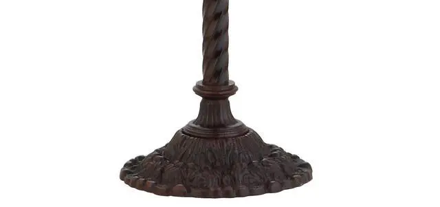 Alt view image 5 of 6 - 71" Bronze/Red Dragonfly Tiffany-Style LED Floor Lamp, Traditional Standing Light for Living Room, Multi-Color Stained Glass Shade, LED Bulb Included JYL8002A