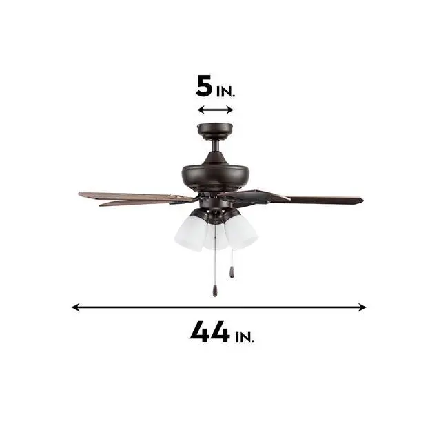 Alt view image 3 of 6 - 51442 Miller Park Ceiling Fan, 44, Bronze