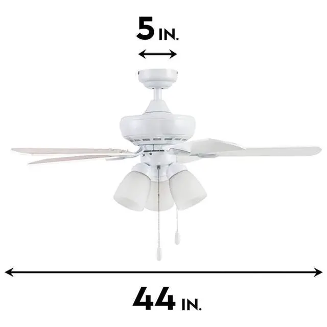 Alt view image 4 of 6 - 51444 Miller Park Ceiling Fan, 44, White