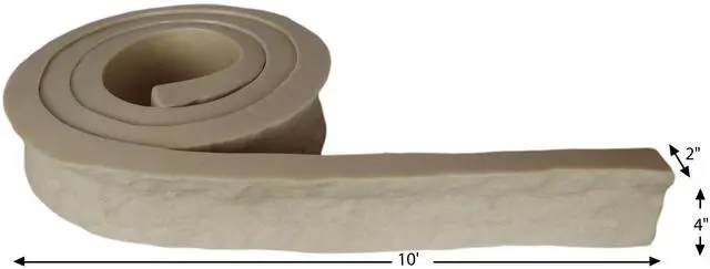 Alt view image 2 of 6 - Chiseled Edge Concrete Countertop Edge Form Liner, 10'L (120") x 4" W x 1.75"D