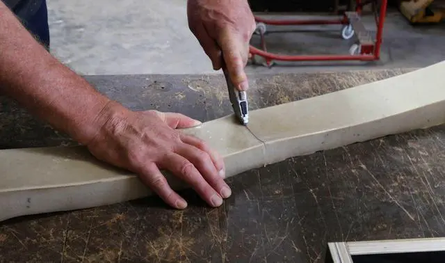 Alt view image 3 of 6 - Chiseled Edge Concrete Countertop Edge Form Liner, 10'L (120") x 4" W x 1.75"D