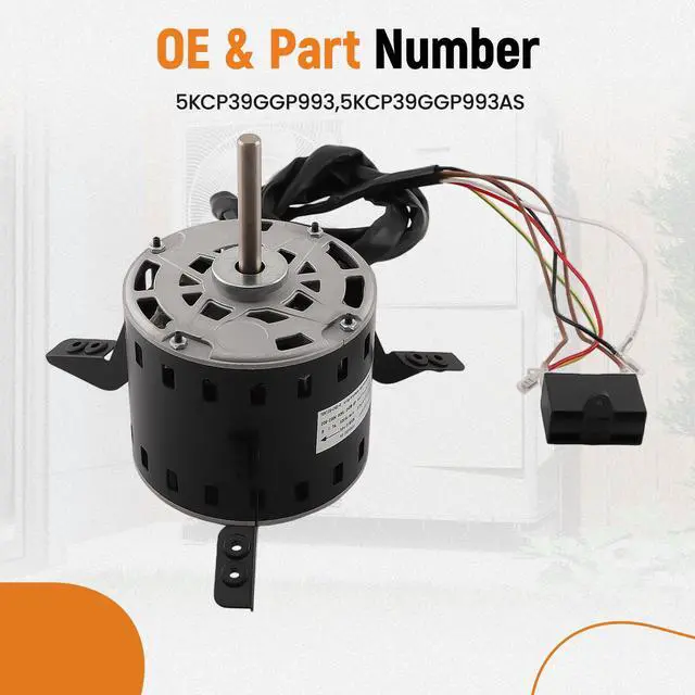 Alt view image 3 of 6 - Furnace Blower Motor 1/3 HP 230v Replaces GE Genteq 5KCP39GGP993 5KCP39GGP993AS