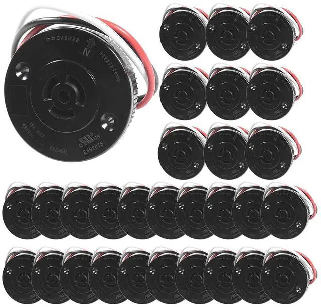 Main image of 30-Pack Photocell Sensor 3 pins Receptacle Light Switch Socket Dusk to Dawn Outdoor Plug Base Twist Lock for Led Flood Light, Outdoor Light, Garden Light, Street Light etc