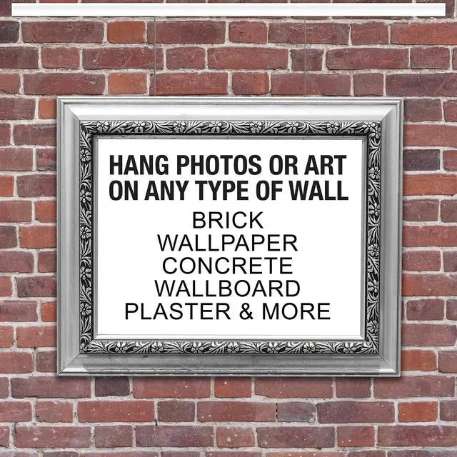 Alt view image 5 of 6 - Clearline Picture Hanging System Set- Covers 22.5 ft of Wall Space - Heavy-Duty Discreet Wall Tracks & Art Hanging Kit Without Nails - for Home or Office