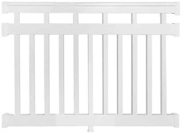 Main image of Cheshire Porch and Deck Railing Kit Vinyl Railing Kit for Decks, Porches, Balconies, and More, Versatile Outdoor Railing (White, 42" X 4')