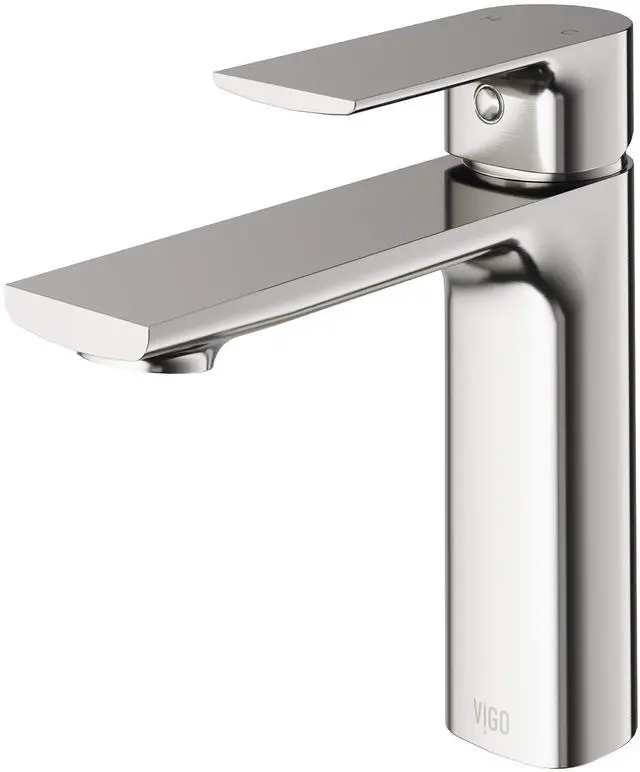 Main image of Davidson Single-Handle Single-Hole Mount Bathroom Sink Faucet, 6-Inch, Brushed Nickel, Modern Design, Solid Brass, 1.2 GPM WaterSense & Ceramic Disc Valve, Corrosion-Resistant