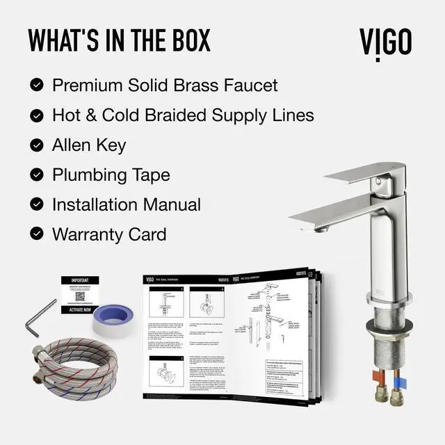 Alt view image 6 of 6 - Davidson Single-Handle Single-Hole Mount Bathroom Sink Faucet, 6-Inch, Brushed Nickel, Modern Design, Solid Brass, 1.2 GPM WaterSense & Ceramic Disc Valve, Corrosion-Resistant