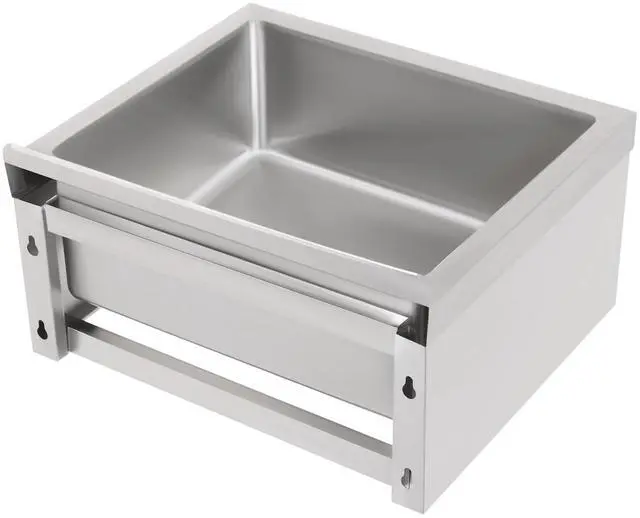 Alt view image 6 of 6 - Commercial Mop Sink 19x22x12in, 304 Stainless Steel Utility Mop Basin with Drain Assembly Wall-Mounted 8" Deep Tub for Restaurant/Hospital