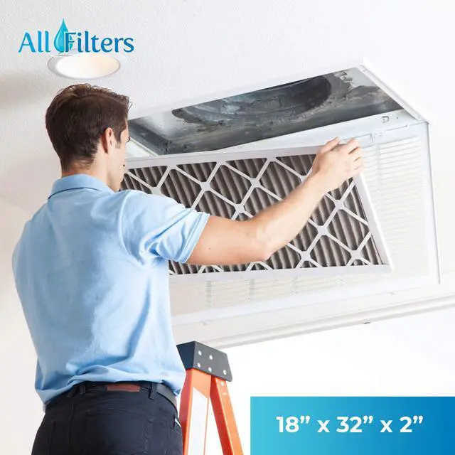 Alt view image 2 of 5 - 18x32x2 MERV 13 Pleated Filter Air Filters - Made in USA (6 Pack)