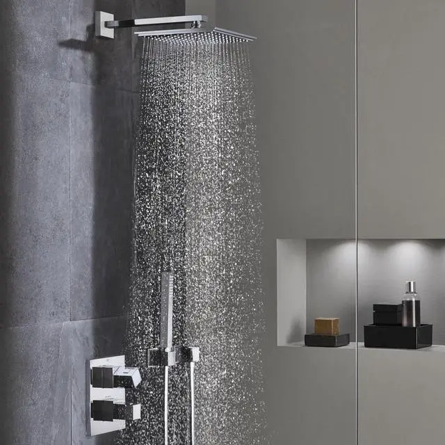 Alt view image 4 of 6 - 27705000 Euphoria Cube Rain Shower Head, 2.5 GPM, Starlight Chrome