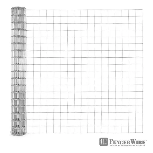 Alt view image 5 of 6 - 12.5 Gauge Galvanized Welded Fence Wire Roll, with 4 x 4 Square Mesh Opening, Wire Mesh Fencing Roll for Vegetables Garden Netting Chicken Coop Animal Enclosure (48 in. x 100ft.)