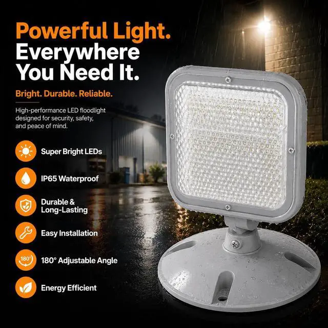Alt view image 2 of 6 - Remote Outdoor Emergency Light Head Single Head LED Lamp, Weatherproof Emergency Exit Lighting 3.6V OR 9.6V Volts, 1.7 Watts (12 Pack)