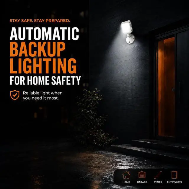 Alt view image 6 of 6 - Remote Outdoor Emergency Light Head Single Head LED Lamp, Weatherproof Emergency Exit Lighting 3.6V OR 9.6V Volts, 1.7 Watts (12 Pack)