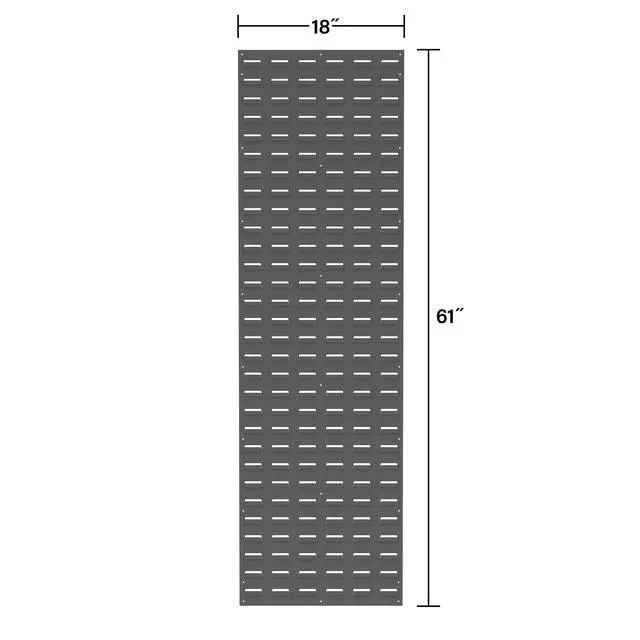 Alt view image 3 of 5 - 30118 Louvered Steel Wall Mount Panel Garage Organizer for Hanging AkroBin Storage Bins, 18-Inch W x 61-Inch H, White, Single