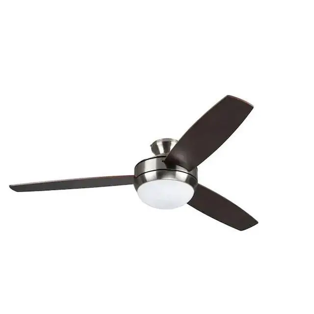 Alt view image 2 of 3 - Beach Creek 44-in Brushed Nickel Integrated LED Indoor Downrod Or Close Mount Ceiling Fan with Light Kit and Remote