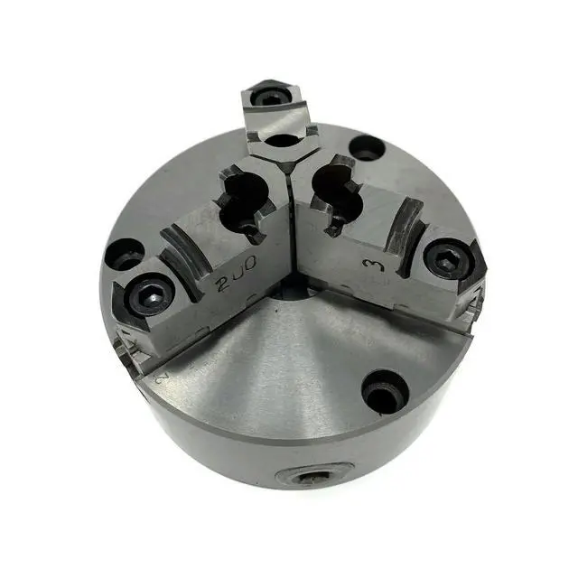 Alt view image 3 of 6 - CME 5" 3-Jaw Self-Centering (Scroll) Lathe Chuck, Front Mount, Two-Piece Reversible Jaws