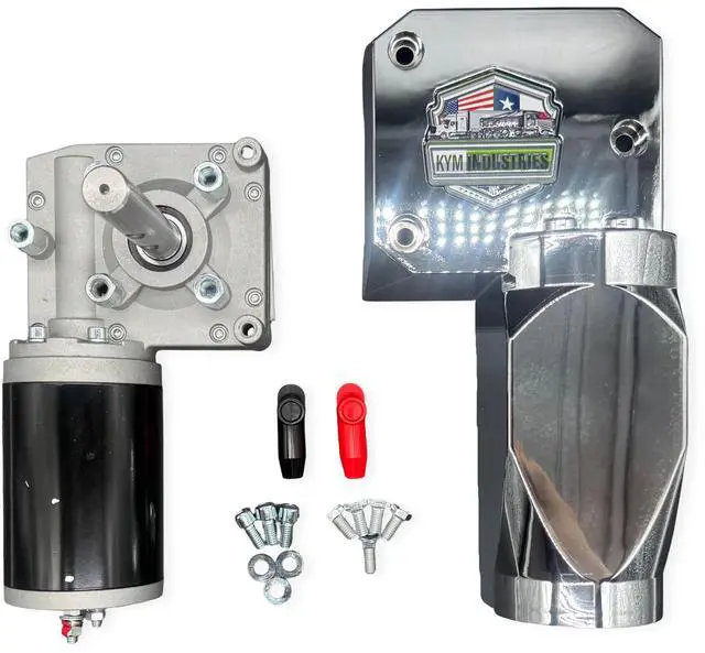 Main image of Kym Industries Apache Series Tarp Motor for Dump Truck 600W 50:1 Universal 12V Electric Tarp System Motor