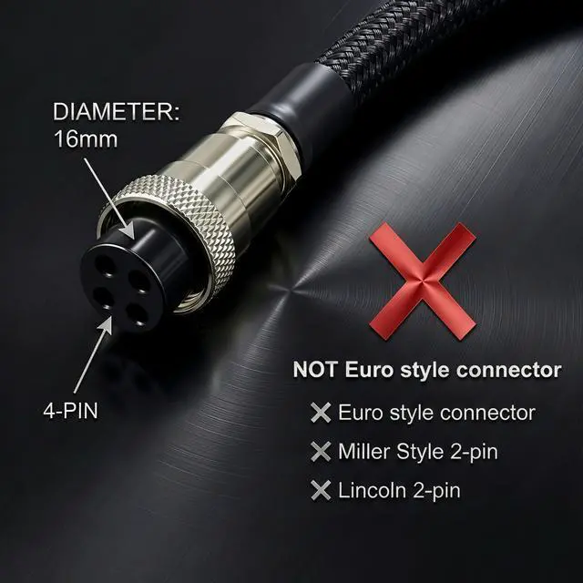 Alt view image 5 of 6 - Weldpro 130A Aluminum Spool Gun, 15 FT MIG Welding Torch for Weldpro MIG210LCD Omni 210 MIG155GD, Welding Gun for Aluminum Welding